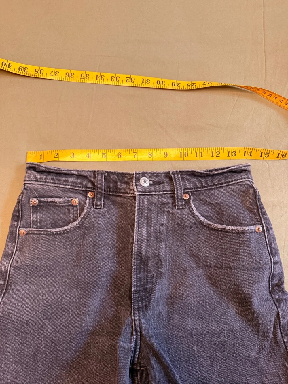 Abercrombie & Fitch Denim Jean Shorts - Washed Black